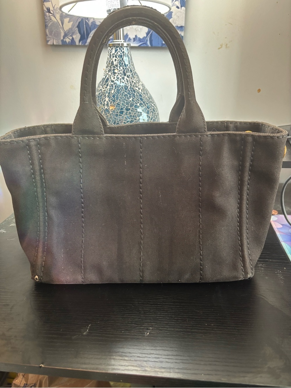 Prada Canapa Canvas Logo Mini Tote – Classic Nero (Black) - Picture 3 of 16